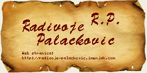 Radivoje Palačković vizit kartica